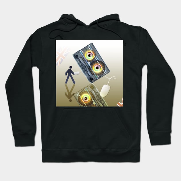 Cassette Tape Analogue Cartoon 4 Hoodie by grantwilson